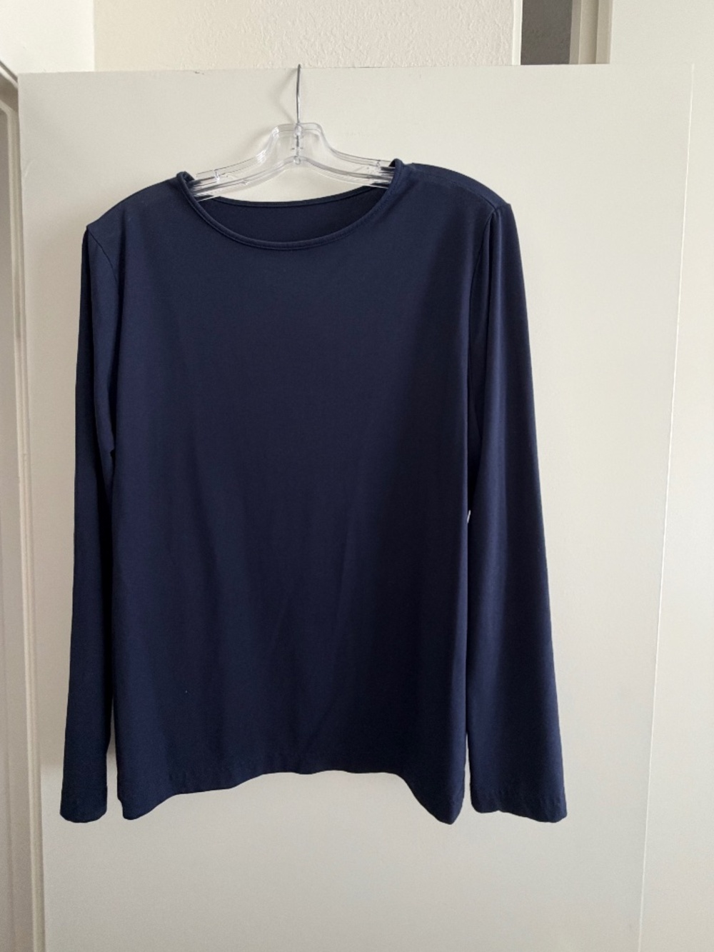 Weekenders Joy Collection XL Navy Long Sleeve Stretch Knit Top Career Casual